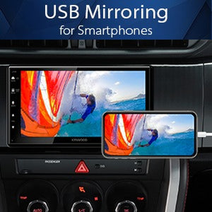 Kenwood - Récepteur Multimédia Numérique avec Écran Tactile de 6,8 po, Apple CarPlay et Android Auto par USB, Pour Voiture, Noir - Simple Boutique