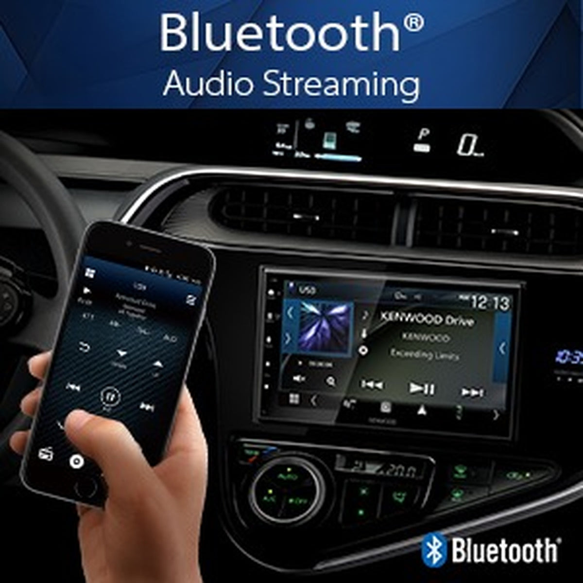 Kenwood - Récepteur Multimédia Numérique avec Écran Tactile de 6,8 po, Apple CarPlay et Android Auto par USB, Pour Voiture, Noir - Simple Boutique