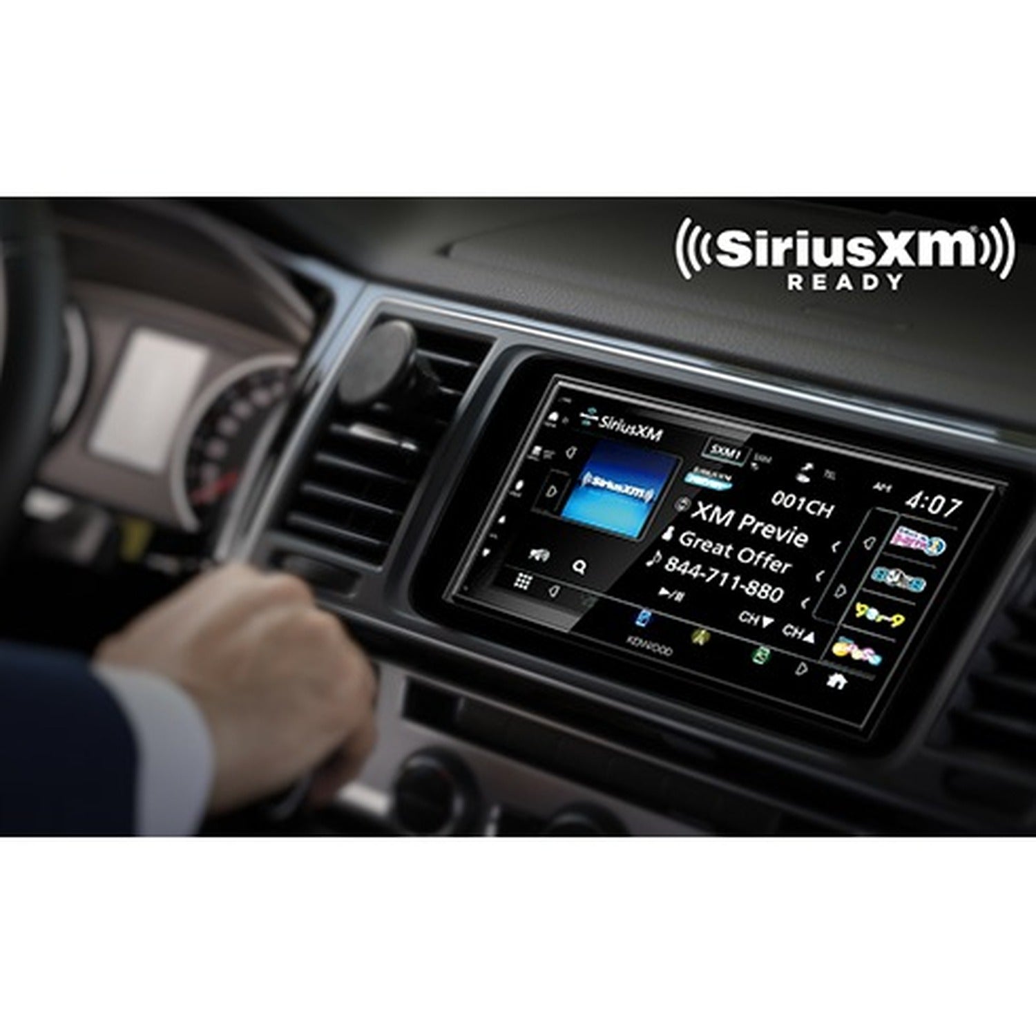 Kenwood - Récepteur Multimédia Numérique avec Écran Tactile de 6,8 po, Apple CarPlay et Android Auto par USB, Pour Voiture, Noir - Simple Boutique