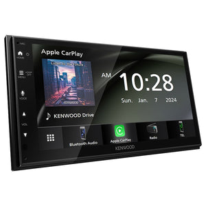 Kenwood - Récepteur Multimédia Numérique avec Écran Tactile de 6,8 po, Apple CarPlay et Android Auto sans fil, Préamplis 2,5 V, Pour Voiture, Noir - Simple Boutique