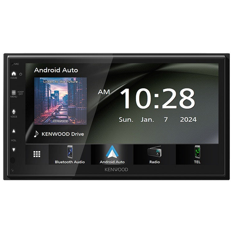 Kenwood - Récepteur Multimédia Numérique avec Écran Tactile de 6,8 po, Apple CarPlay et Android Auto sans fil, Préamplis 2,5 V, Pour Voiture, Noir - Simple Boutique