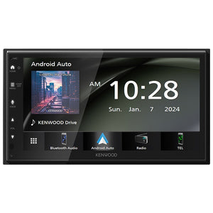 Kenwood - Récepteur Multimédia Numérique avec Écran Tactile de 6,8 po, Apple CarPlay et Android Auto sans fil, Préamplis 3,7 V, Pour Voiture, Noir - Simple Boutique