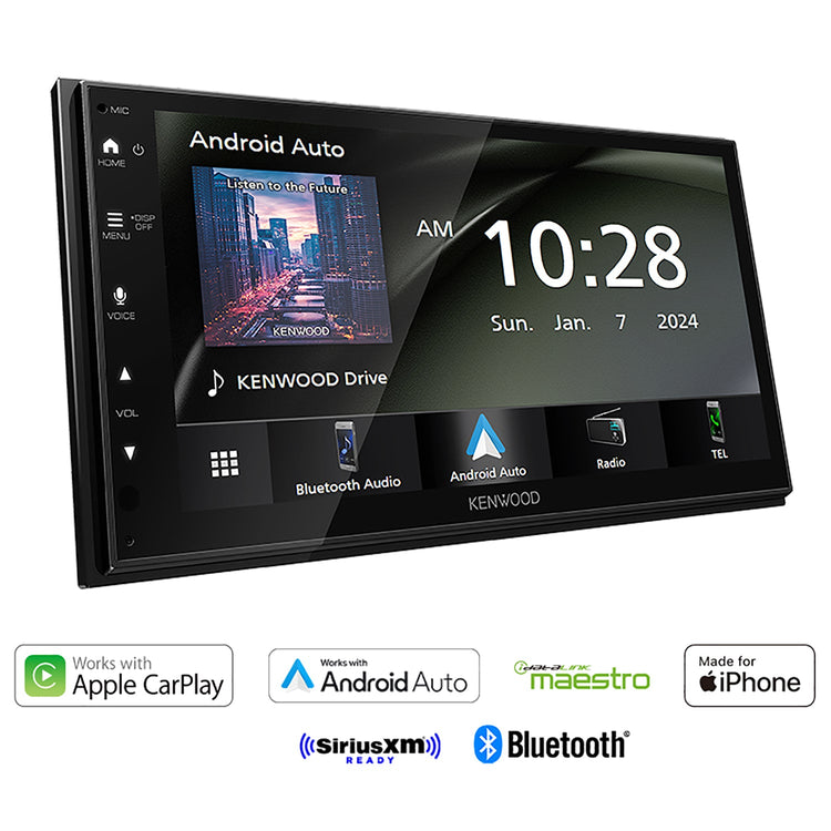 Kenwood - Récepteur Multimédia Numérique avec Écran Tactile de 6.8", Pour Voiture, Noir - Simple Boutique