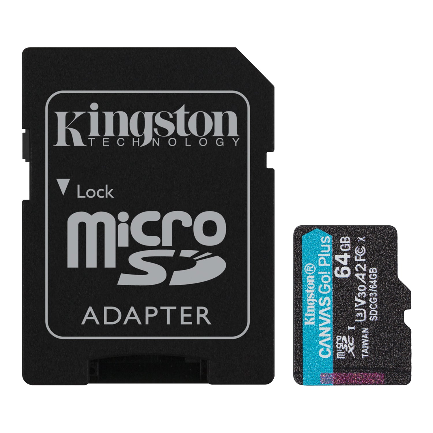 Kingston - Carte Mémoire MicroSD Canvas Go! Plus, 170R A2 U3 V30, Capacité de 64 Go - Simple Boutique