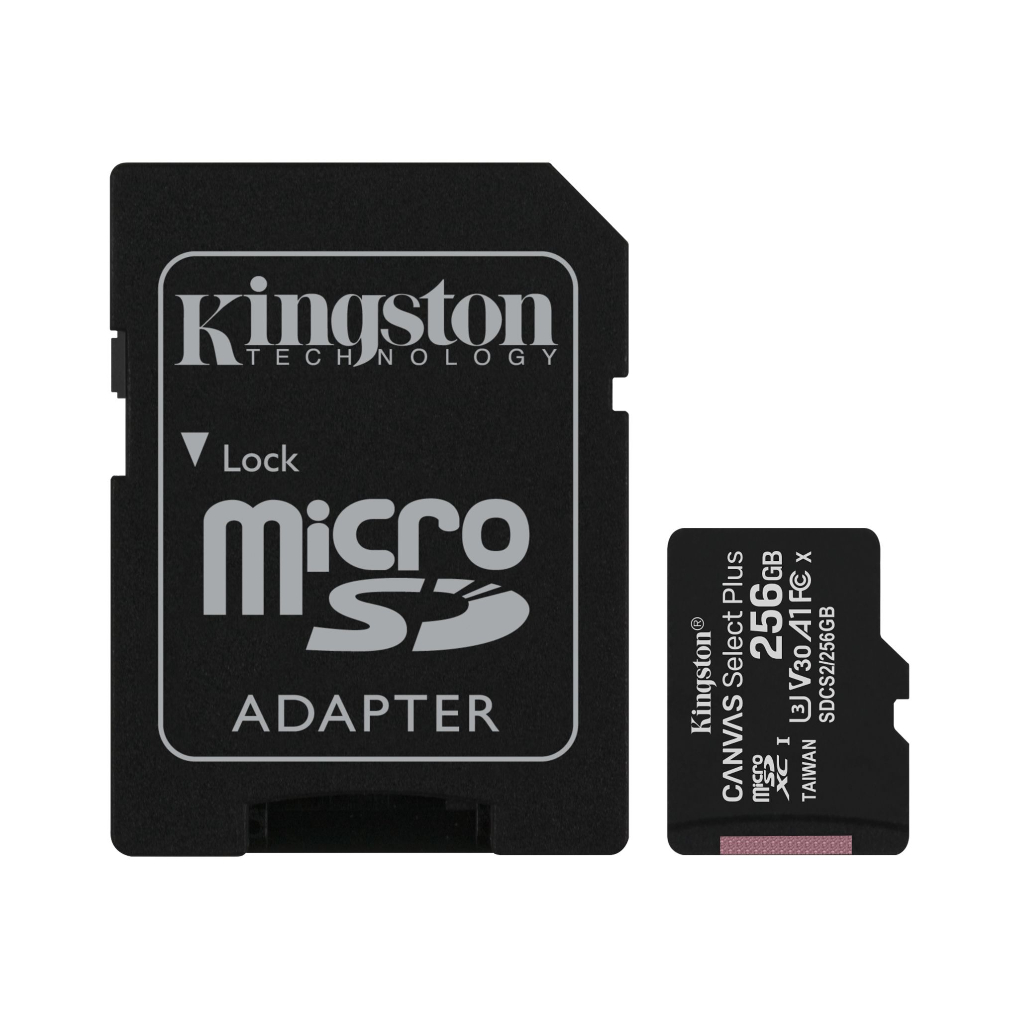 Kingston Carte Micro SD 256GB Canvas Select Plus 100R A1 C10 Carte + Adapteur - Simple Boutique