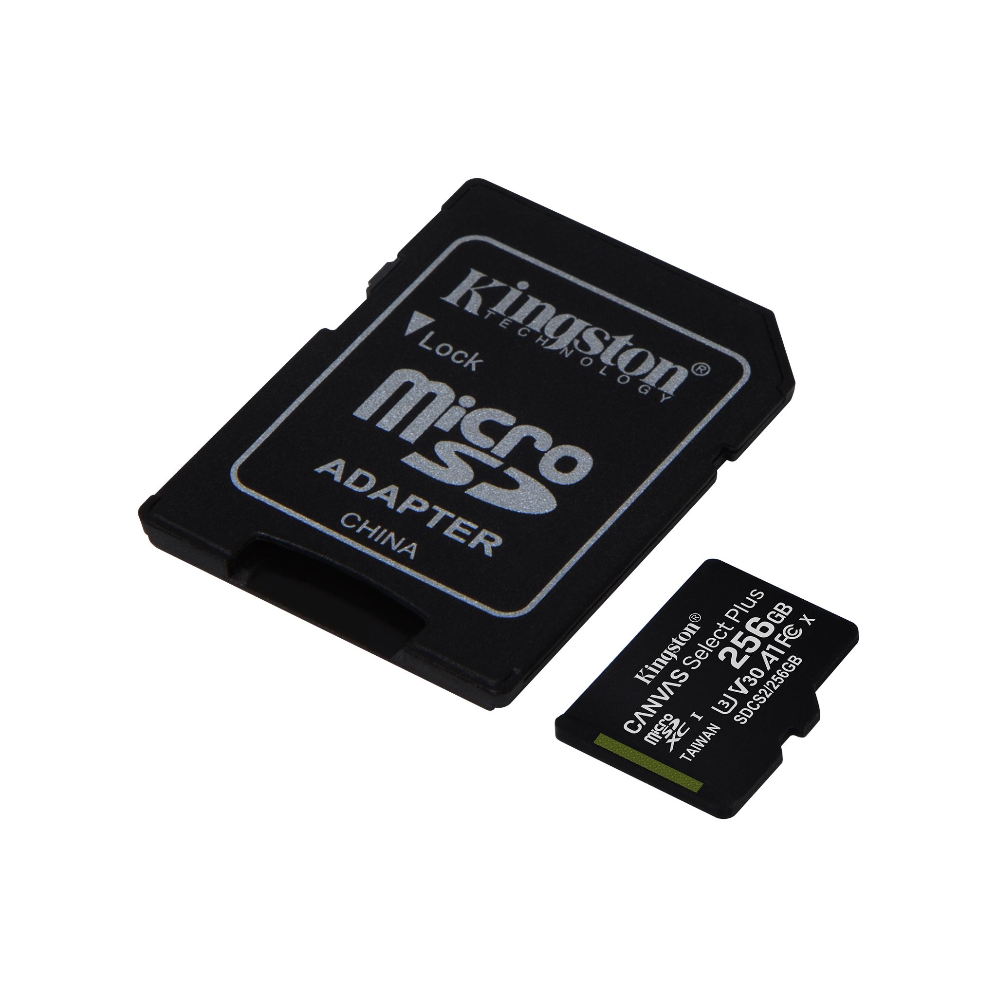 Kingston Carte Micro SD 256GB Canvas Select Plus 100R A1 C10 Carte + Adapteur - Simple Boutique