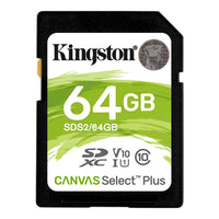 Kingston - Carte SD Canvas Select Plus, 100R C10 UHS-I U1 V10, Capacité de 64 Go - Simple Boutique