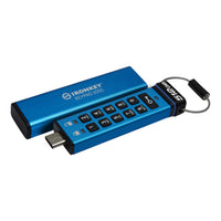 Kingston - Clé USB-C à Cryptage IronKey Keypad série 200, Certifié FIPS 140-3 Niveau 3 (en attente), Capacité de 512 Go - Simple Boutique