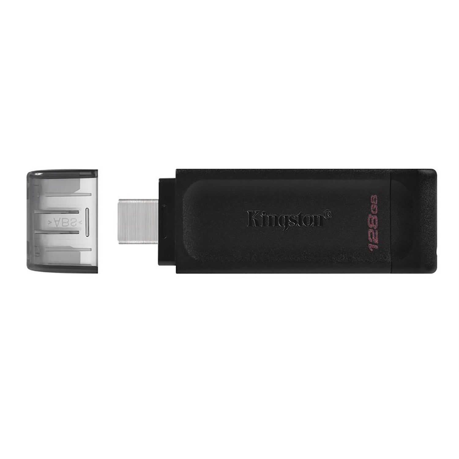 Kingston - Clé USB Type-C 3.2 Gen 1 DataTraveler 70, Capacité de 128 Go, Noir - Simple Boutique
