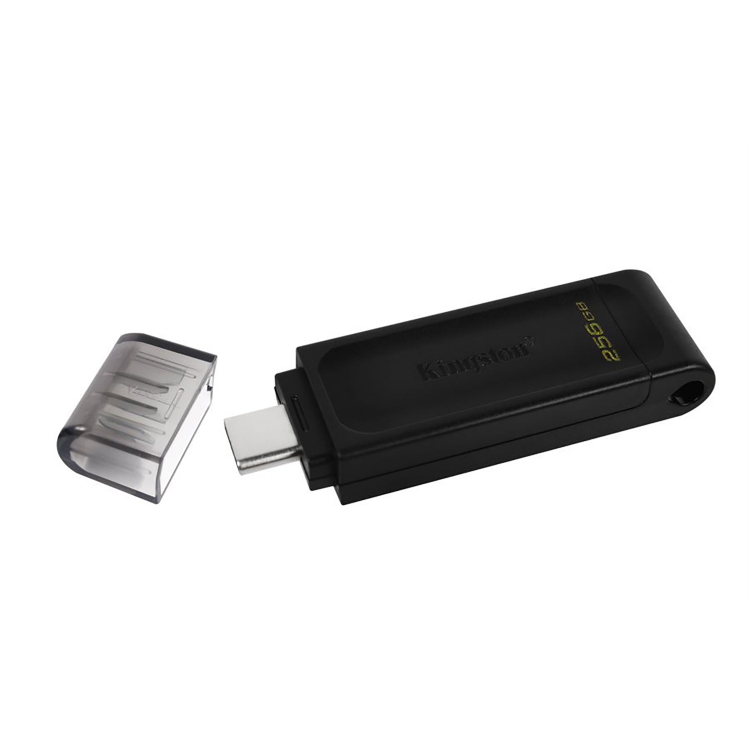Kingston - Clé USB Type-C 3.2 Gen 1 DataTraveler 70, Capacité de 256 Go, Noir - Simple Boutique