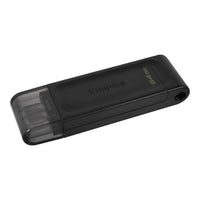 Kingston - Clé USB Type-C 3.2 Gen 1 DataTraveler 70, Capacité de 64 Go, Noir - Simple Boutique
