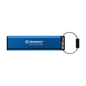 Kingston - Clé USB à Cryptage IronKey Keypad série 200, Certifié FIPS 140-3 Niveau 3 (en attente), Capacité de 512 Go - Simple Boutique