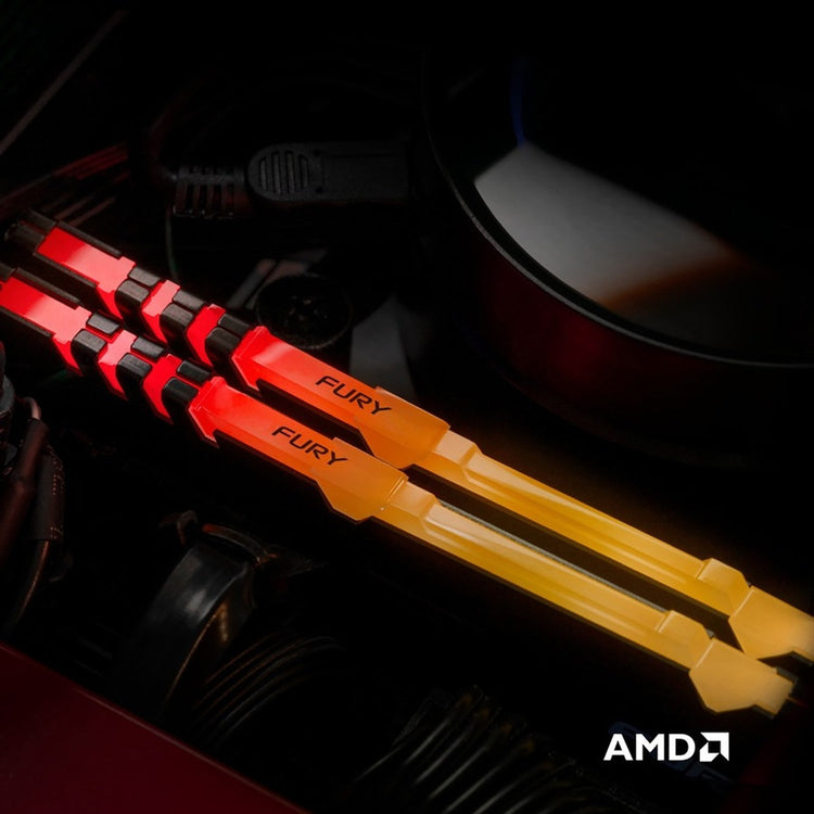 Kingston - Ensemble de 2 Modules de Mémoire Fury Beast RGB DDR4 16GO, 3200MT/s, Non-ECC Unbuffered DIMM - Simple Boutique