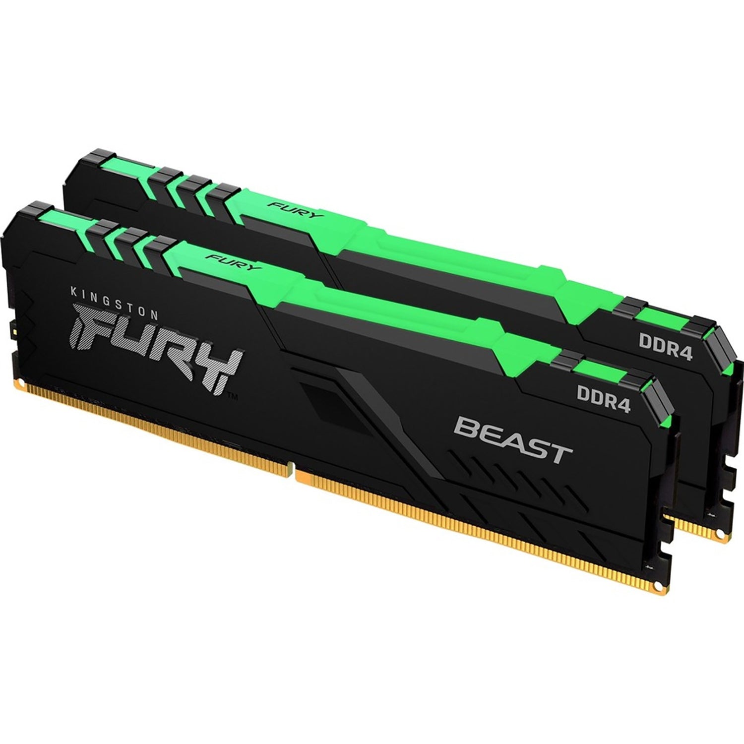 Kingston - Ensemble de 2 Modules de Mémoire Fury Beast RGB DDR4 16GO, 3200MT/s, Non-ECC Unbuffered DIMM - Simple Boutique
