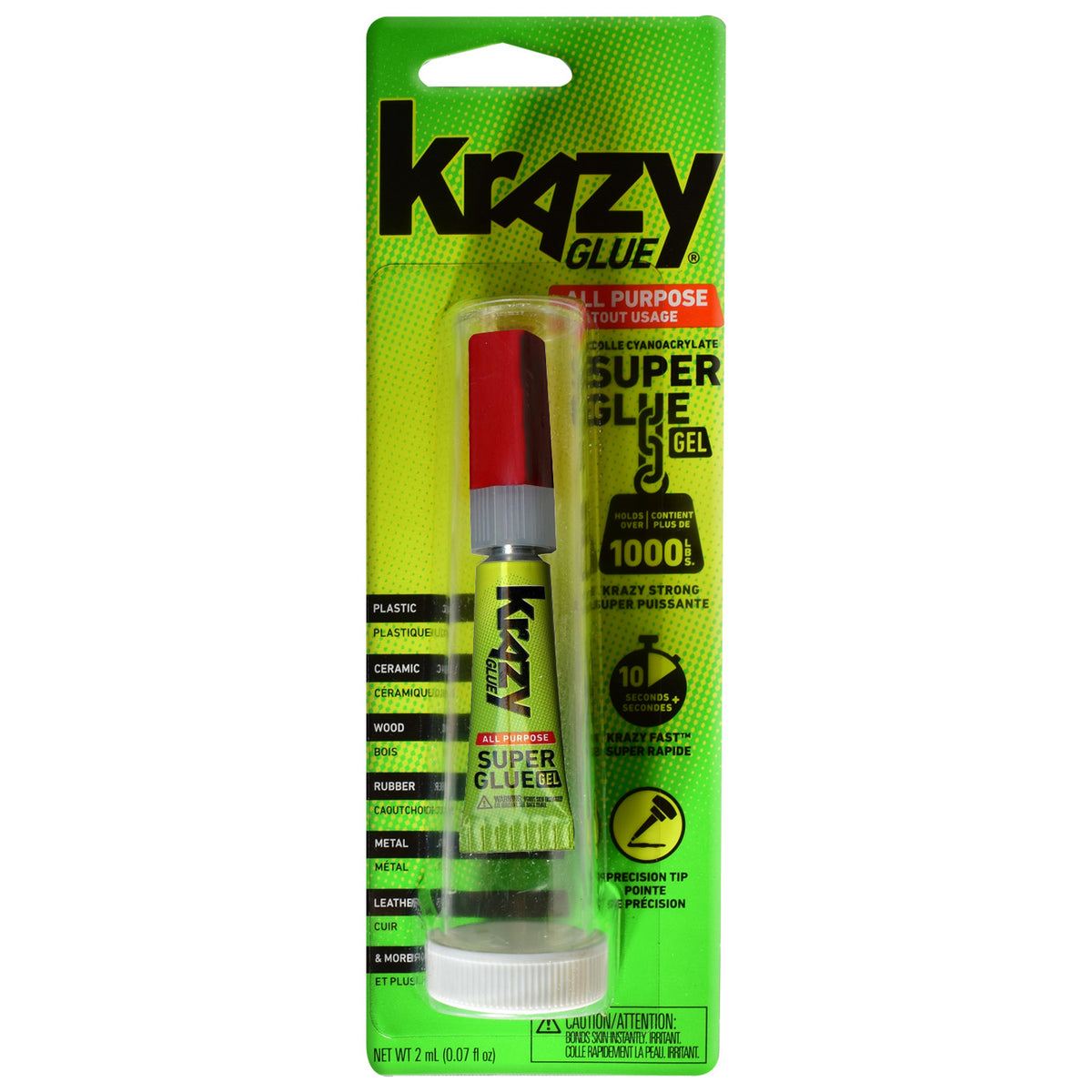 Krazy Glue Super colle en gel tout usage 2 ml, pointe de précision - Simple Boutique