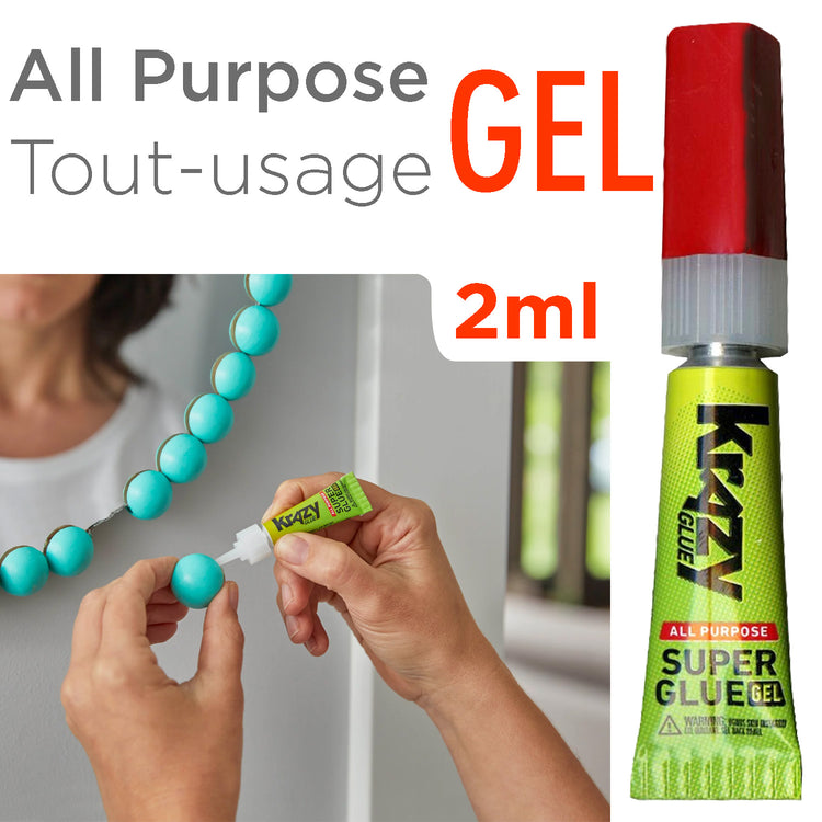 Krazy Glue Super colle en gel tout usage 2 ml, pointe de précision - Simple Boutique