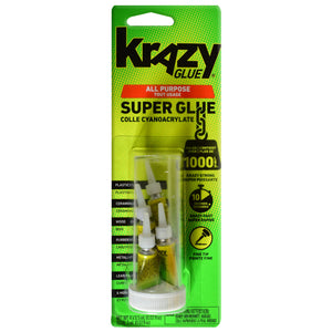 Krazy Glue Super colle liquide tout usage, 4 mini tubes de 0,5 ml, pointe fine - Simple Boutique