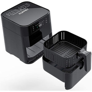 Kuppet - Friteuse à Air avec 7 Préréglages, Capacité de 5.8 Litres, 1700 Watts, Panier Anti-Adhésif, Noir - Simple Boutique