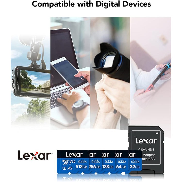 Lexar - Carte SDHC UHS-I Haute Performance Avec Adaptateur SD, Capacité de 32GO - Simple Boutique
