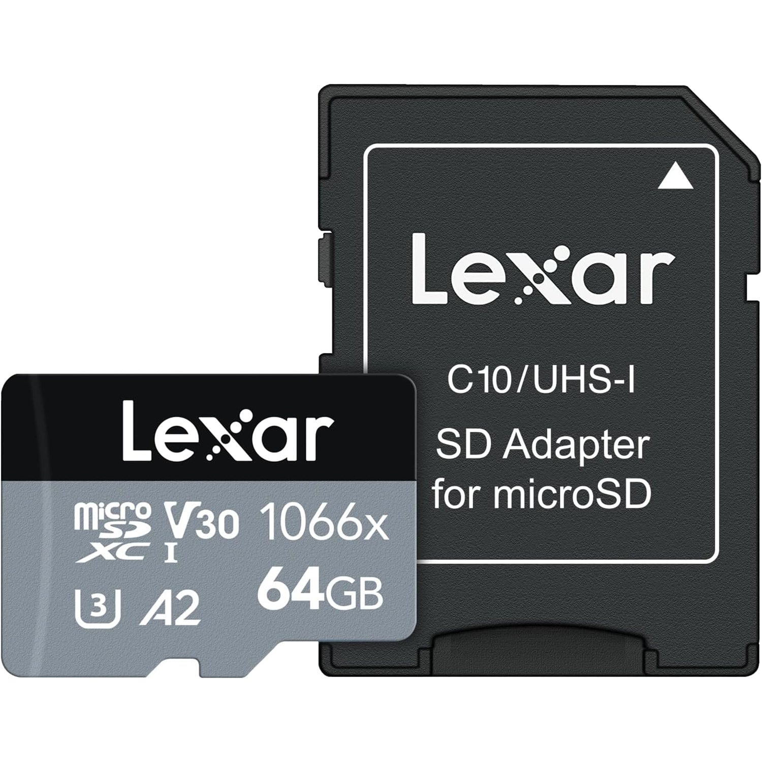 Lexar - Carte microSDXC UHS-I Avec Adaptateur SD, Jusqu'à 160 Mo/s en Lecture, Capacité de 64GO - Simple Boutique