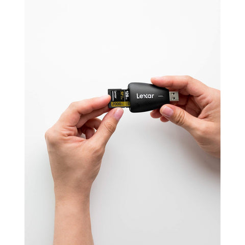 Lexar - Lecteur de Carte USB 2 en 1 pour Carte SD et Micro SD, Noir