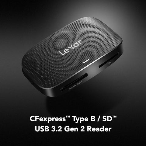 Lexar - Lecteur de Carte USB Professionnel pour CFexpress Type B et Cartes SD, Vitesses de Transfert jusqu'à 10 Gbit/s