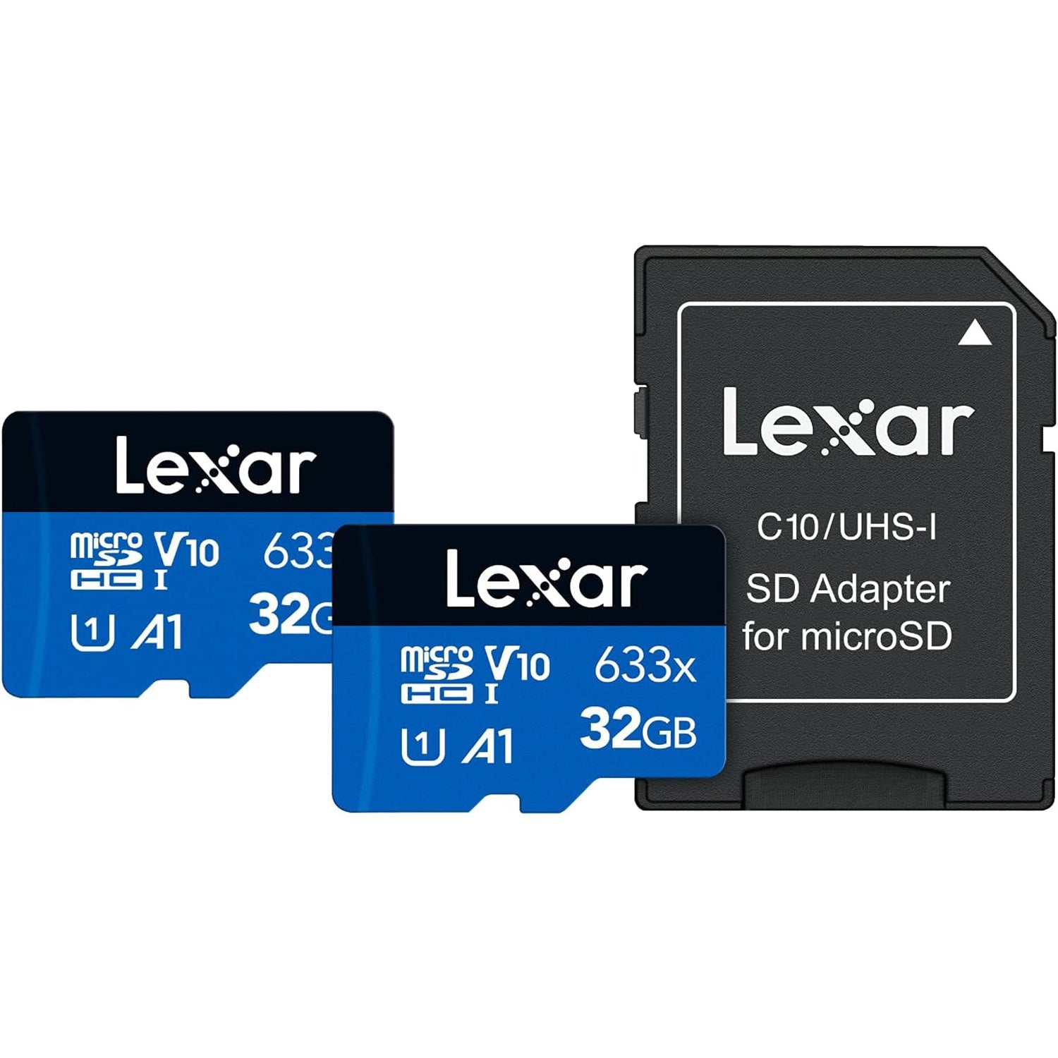 Lexar - Lot de 2 Cartes microSDHC UHS-I avec Adaptateur SD, Jusqu'à 95 Mo/s en Lecture, Capacité de 32GO - Simple Boutique