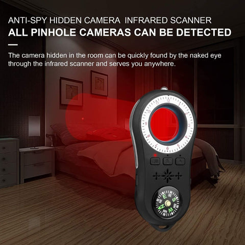 Linkit Security - Détecteur de Caméra Cachée avec Une Distance de Balayage de 10 Mètres, Noir