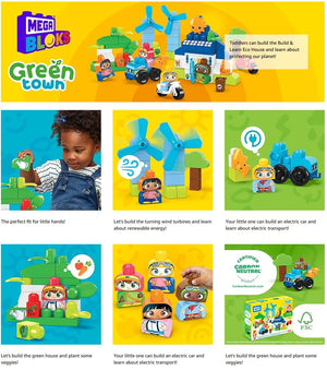 MEGA Bloks – Ensemble de Blocs Ville Écolo pour Tout-Petits avec Figurines (88 Pièces) - Simple Boutique