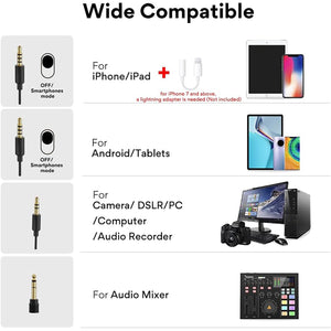 Maono - Microphone Cravate Omnidirectionel Rechargeable, Autonomie de 90 Heures, Noir - Simple Boutique