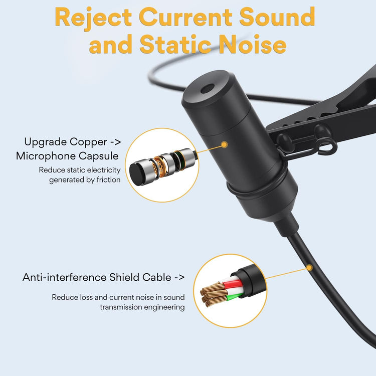 Maono - Microphone Cravate USB Omnidirectionel avec Prise Audio pour Casque, Noir - Simple Boutique