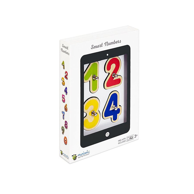 Marbotic - Ensemble de Chiffre Intelligent en Bois pour Tablette, Pour en Enfant de 3 à 5 ans - Simple Boutique