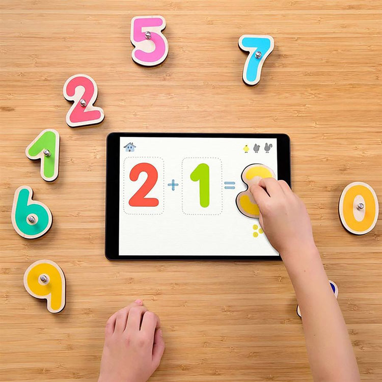 Marbotic - Ensemble de Chiffre Intelligent en Bois pour Tablette, Pour en Enfant de 3 à 5 ans - Simple Boutique