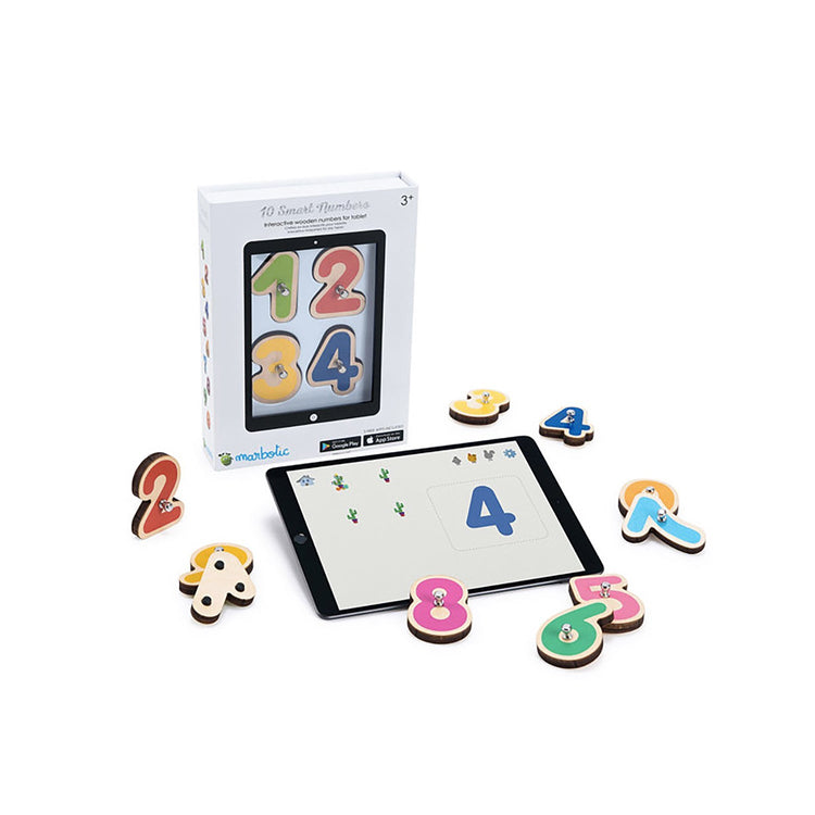 Marbotic - Ensemble de Chiffre Intelligent en Bois pour Tablette, Pour en Enfant de 3 à 5 ans - Simple Boutique