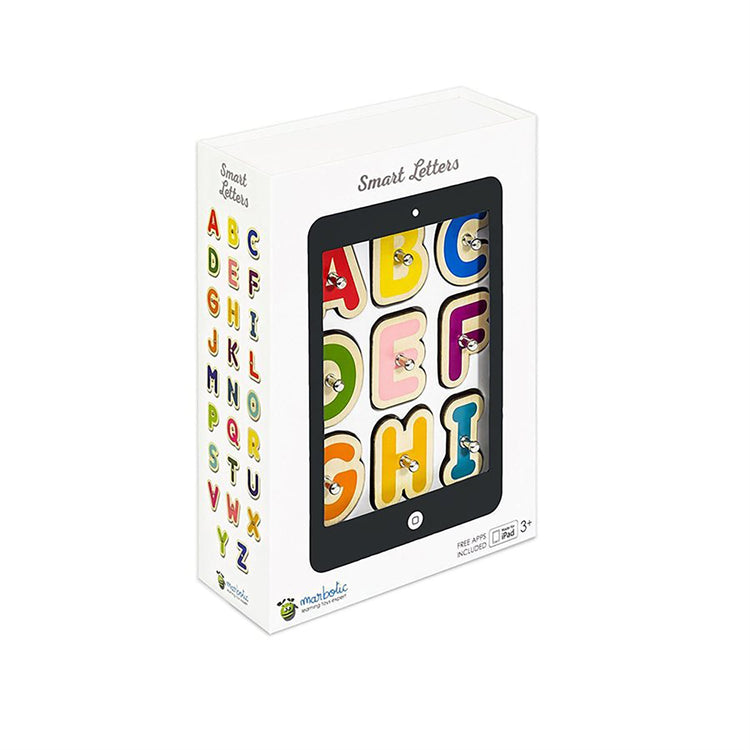 Marbotic - Ensemble de Lettres Intelligente en Bois pour Tablette, Pour Enfants de 3 à 5 ans - Simple Boutique