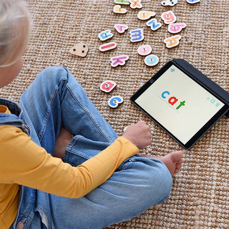 Marbotic - Ensemble de Lettres Intelligente en Bois pour Tablette, Pour Enfants de 3 à 5 ans - Simple Boutique