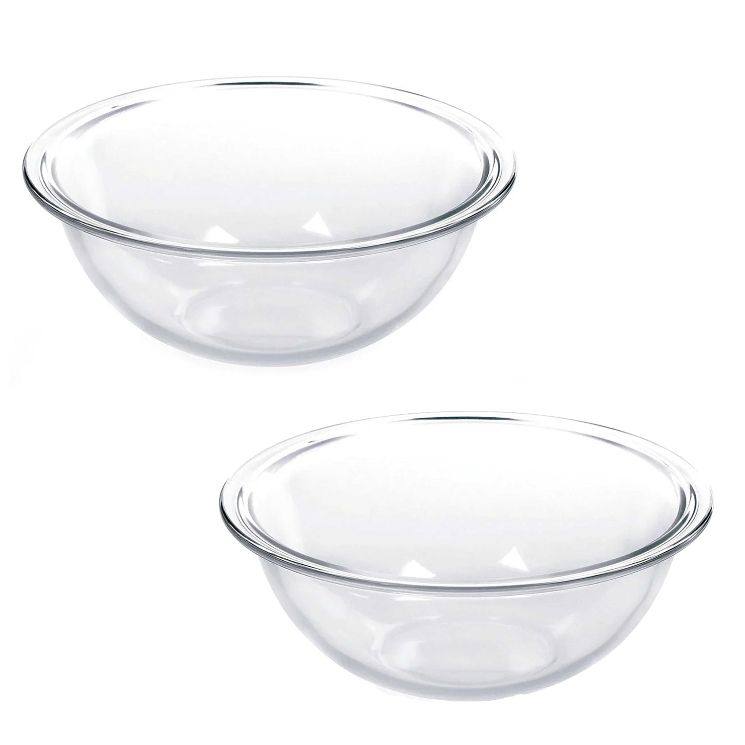 Marinex - Ensemble de 2 Bols à Mélanger en Verre, Capacité de 1.5 Litre, Va au Lave-Vaisselle - Simple Boutique