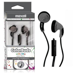 Maxell Colorbuds Écouteurs Boutons Avec Microphone - Gris/Noir - Simple Boutique