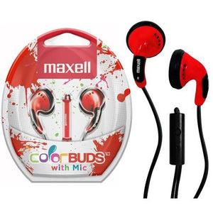 Maxell Colorbuds Écouteurs Boutons Avec Microphone - Rouge - Simple Boutique