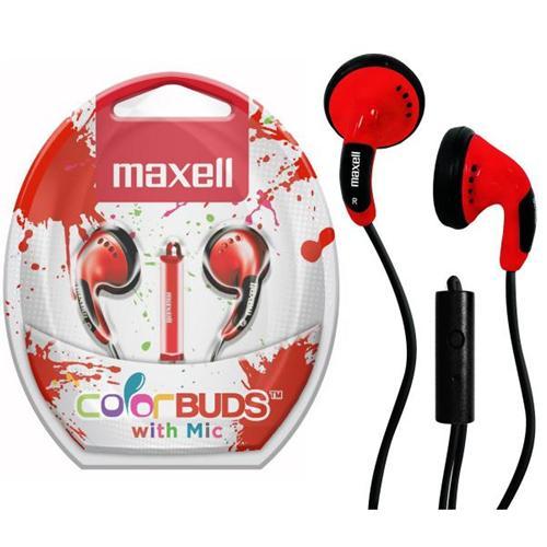 Maxell Colorbuds Écouteurs Boutons Avec Microphone - Rouge - Simple Boutique