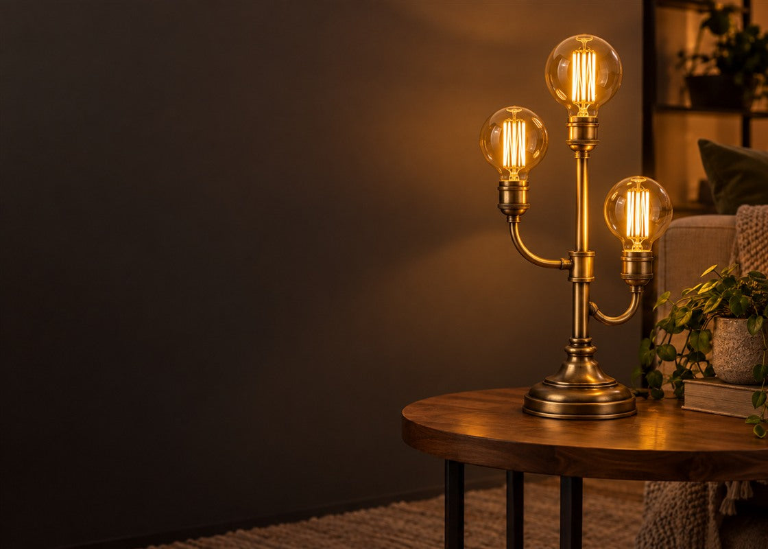 Lampe de table à ampoules à filament
