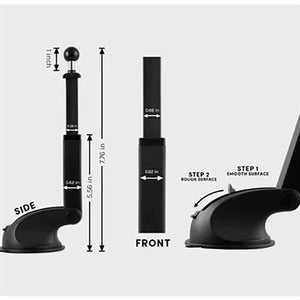 MightyMount - Support de Téléphone Magnétique Magsafe, Avec Chargeur sans-fil, Pour Tableau de Bord de Voiture, Noir - Simple Boutique