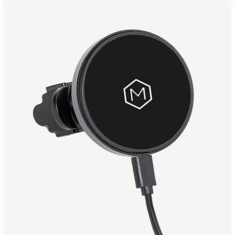 MightyMount - Support de Téléphone Magnétique Magsafe avec Chargeur Sans-Fil pour Grille d'aération de Voiture, Noir