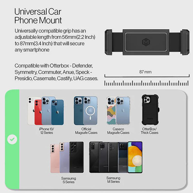 MightyMount - Support de Téléphone pour Grille d'aération de Voiture, Noir - Simple Boutique