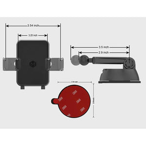 MightyMount - Support de Téléphone pour Tableau de Bord ou Parre-brise de Voiture, Noir - Simple Boutique