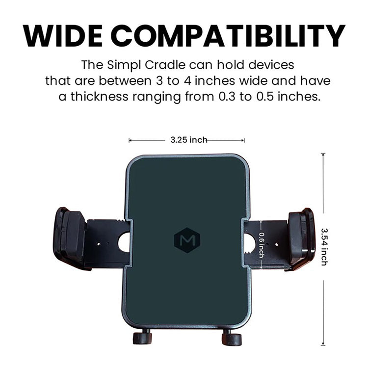 MightyMount - Support de Téléphone pour Tableau de Bord ou Parre-brise de Voiture, Noir - Simple Boutique