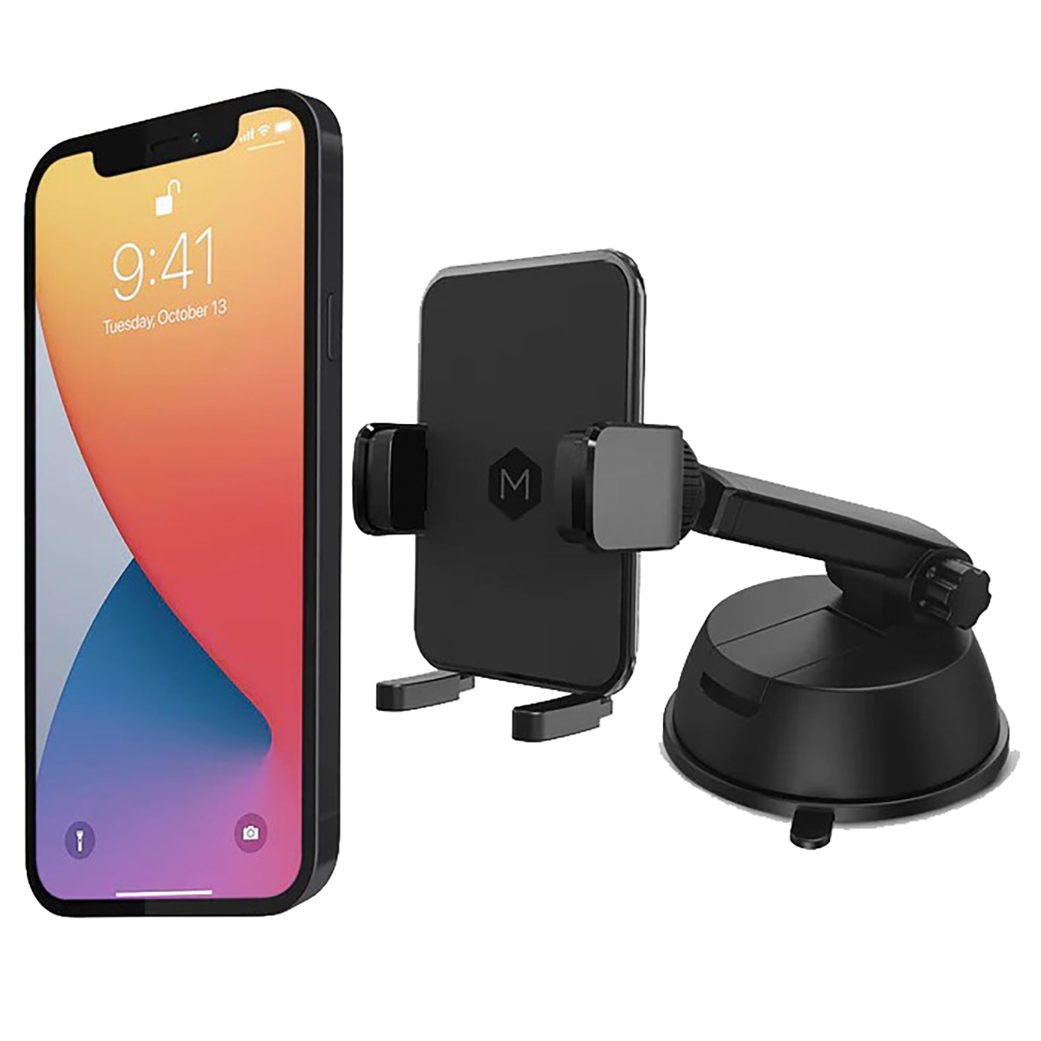 MightyMount - Support de Téléphone pour Tableau de Bord ou Parre-brise de Voiture, Noir - Simple Boutique