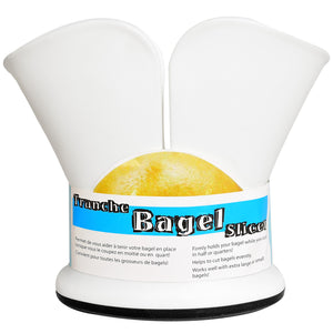Mirage Coupe-Bagel pour Trancher en Deux ou en Quatre, Blanc - Simple Boutique