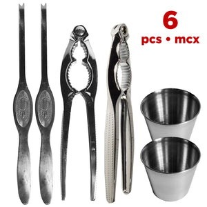Mirage Ensemble d'Ustensiles pour Fruits de Mer 6 Pièces en Acier Inoxydable - Simple Boutique