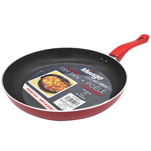 Mirage Grande Poêle à Frire Antiadhésive 11 po en Aluminium, Rouge - Simple Boutique